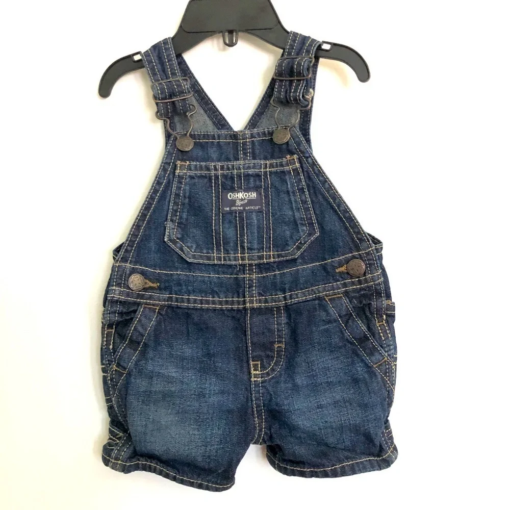 Oshkosh Bgosh Baby Blue Denim Overalls 6M